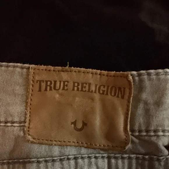 True Religion Gray Jean Shorts for Men - Picture 2 of 5